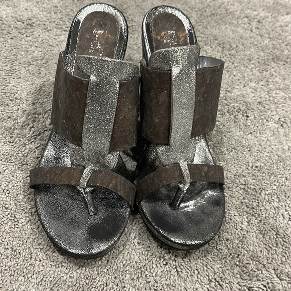 DKNY leather wedges - Picture 1 of 7